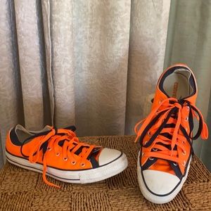 Double Layer Converse All Star Sneakers Orange Blue Auburn Syracuse 8 (M) 10 (W)